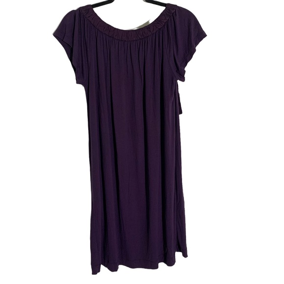 THEORY modal silk purple dress with bow tie fully lined size Medium - Picture 3 of 8